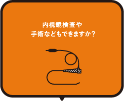 内視鏡検査や手術などもできますか？